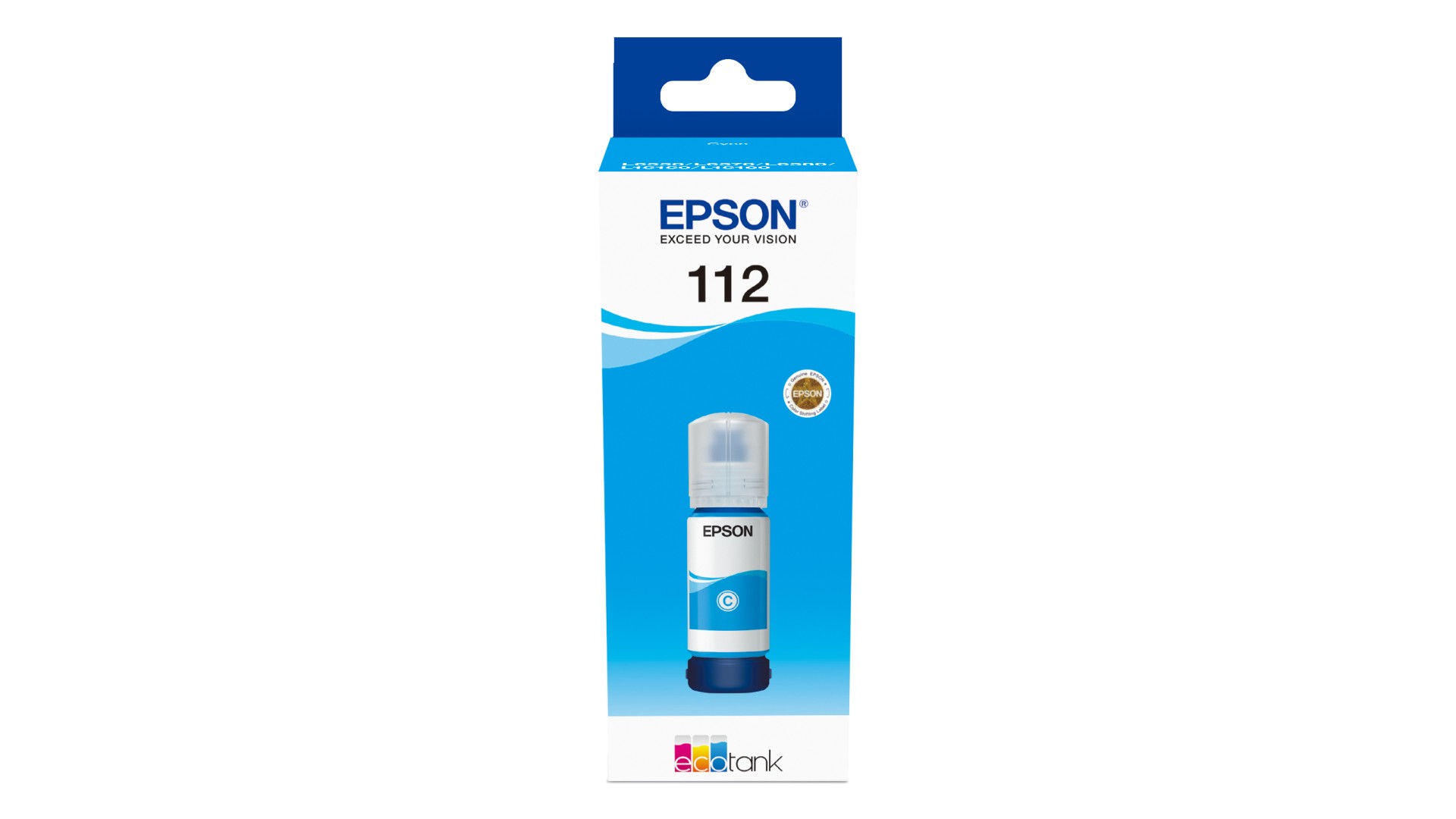 EPSON CRT 112 EcoTank Pigment Cyan ink bottle 70ml