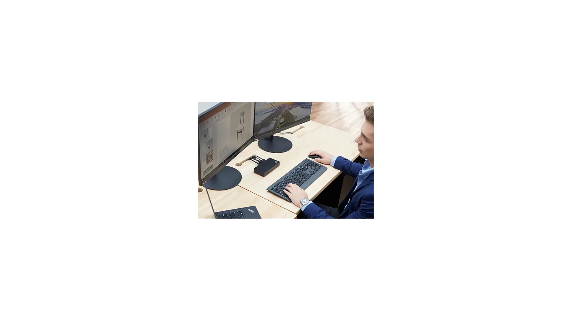 Station accueil /dock USB-C /Notebook 2USB-C-1HDMI-2DP -3 écrans supp