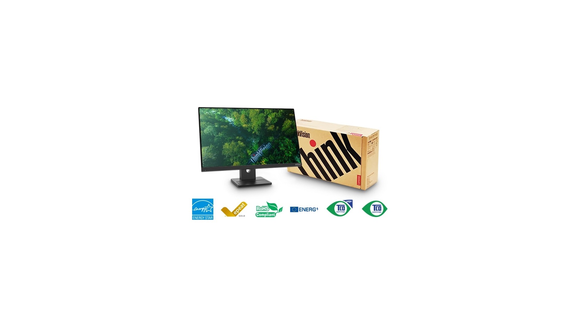 ThinkVision E24-28 FHD LED HDMI VGA DP - Reg Haut Pivot Rotat° HP 3y