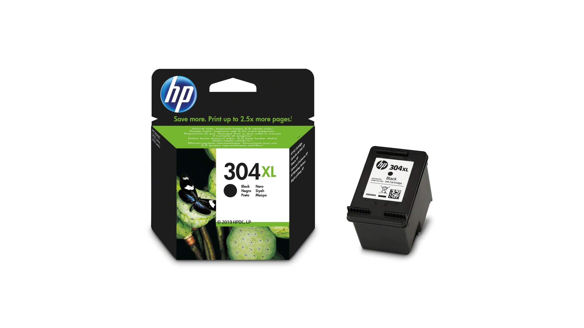 HP 304XL - Cartouche Noire - 300 pages - 5,5 ml