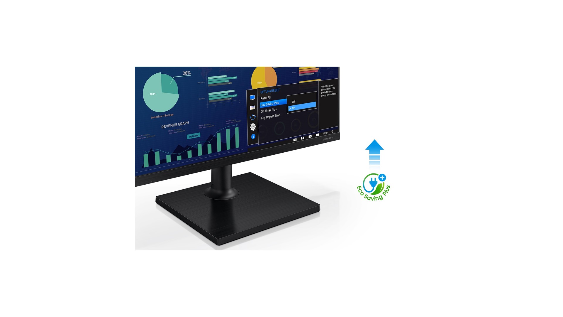 Samsung 24" 1920 x 1080 Full HD 2xHDMI, DisplayPort Hauteur HP