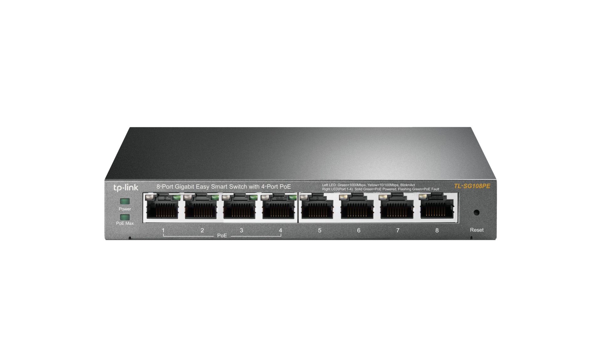 Switch PoE TP-LINK 8 ports RJ45 Gigabit 4 ports POE inclus 55w