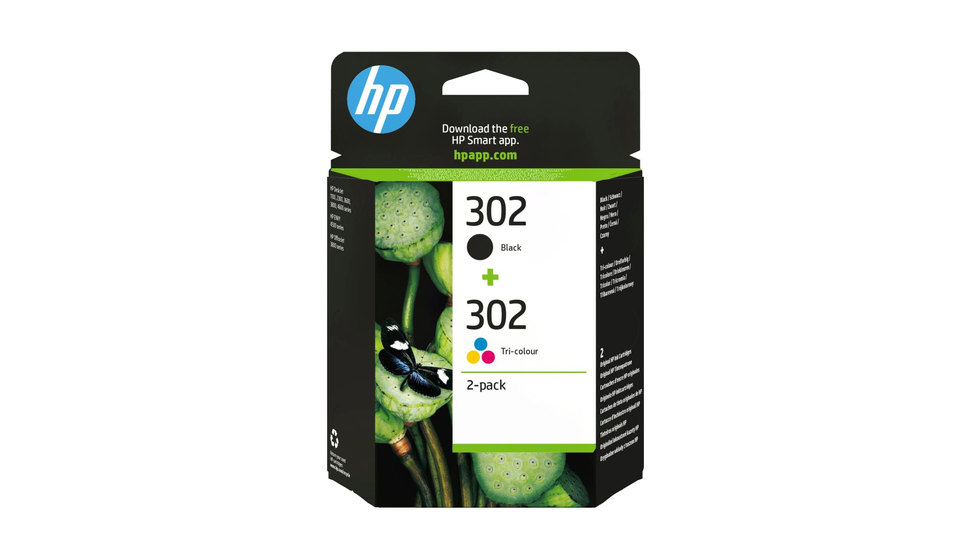 CRT 302 -Pack de 2 cartouches d'encre noire/3 couleurs