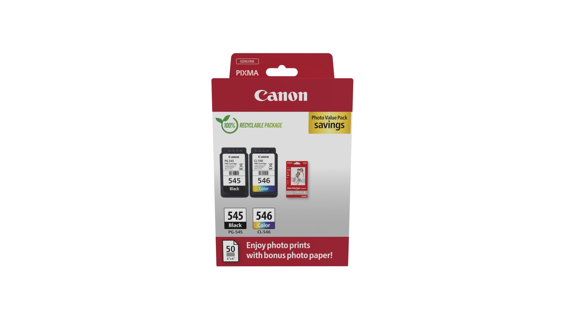 Canon PG 545/546 Noir, Couleur